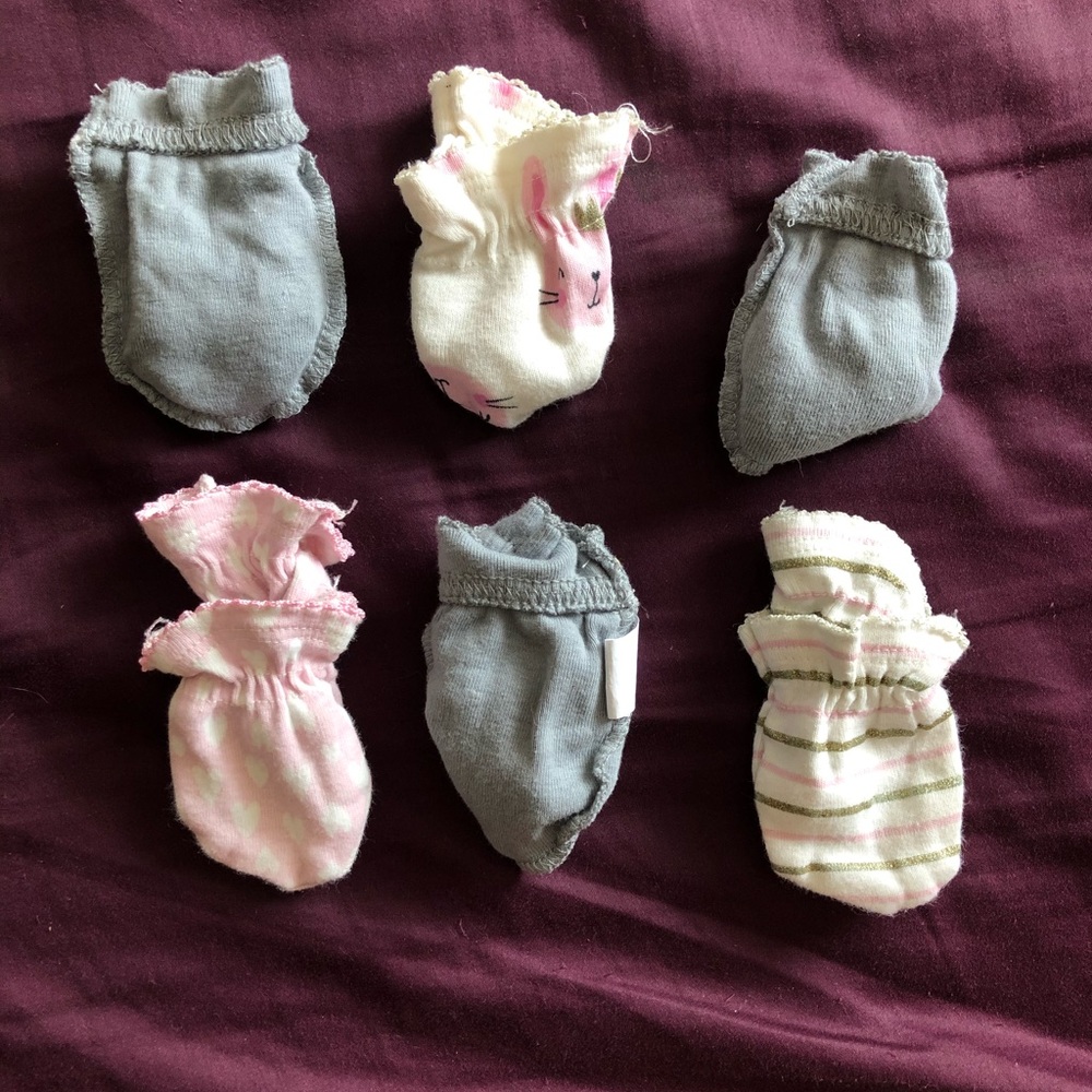 Newborn hand mittens